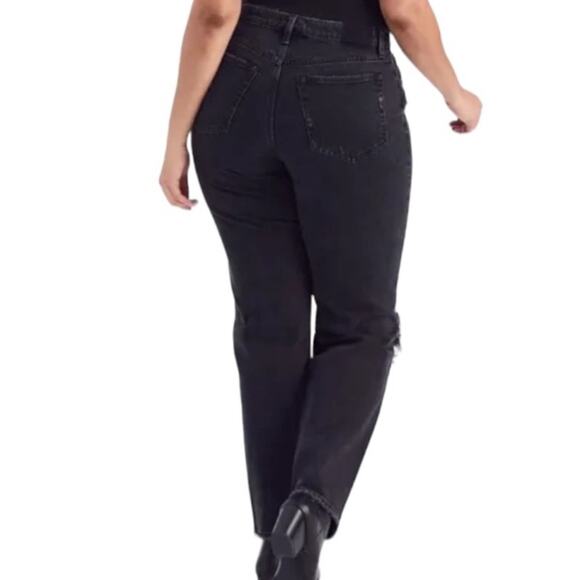 Abercrombie Black The Dad Curve Love High Rise Jeans - Picture 9 of 9